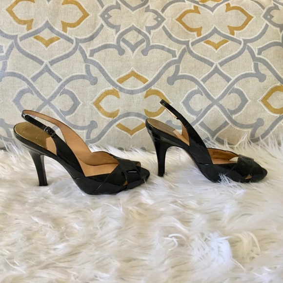 Cole Haan + Nike Air Open Toe Black Patent Leather - Picture 3 of 12